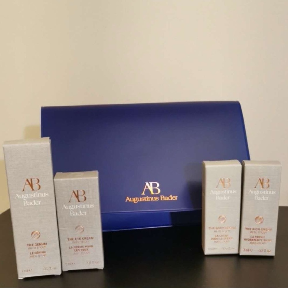 Augustinus Bader 5pc Skincare Set w Serum, Eye Cream,Face Cream, Body! New GWP